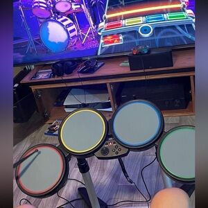 Sony PlayStation 3 PS3 Rock Band Wired Drum Set Tested